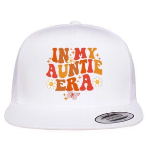 In My Auntie Era Baby Announcement Cute For Cool Auntie Club Flat Bill Trucker Hat