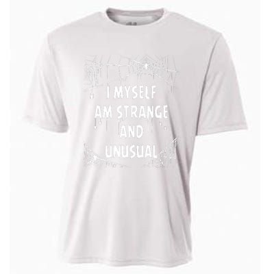 I Myself Am Strange Unusual Spooky Spider Halloween 80s 90s Cooling Performance Crew T-Shirt