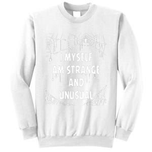 I Myself Am Strange Unusual Spooky Spider Halloween 80s 90s Sweatshirt