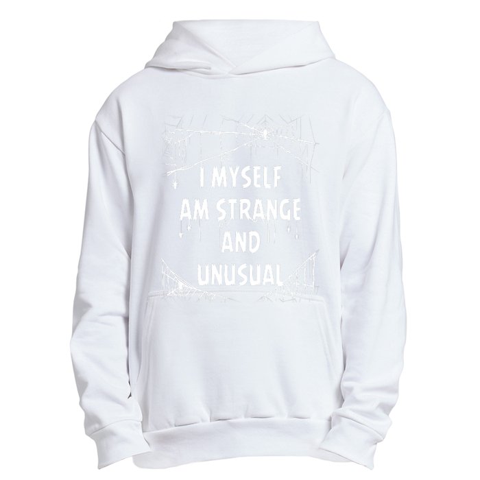 I Myself Am Strange Unusual Spooky Spider Halloween 80s 90s Urban Pullover Hoodie