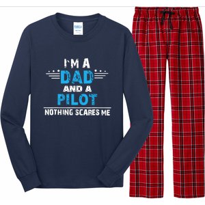 I M A Dad And A Pilot Airplane Aviation Pilot Dads Long Sleeve Pajama Set