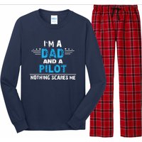 I M A Dad And A Pilot Airplane Aviation Pilot Dads Long Sleeve Pajama Set