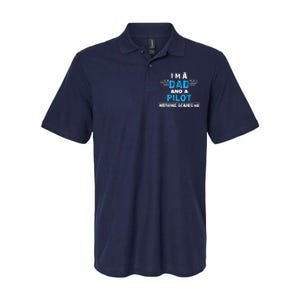 I M A Dad And A Pilot Airplane Aviation Pilot Dads Softstyle Adult Sport Polo