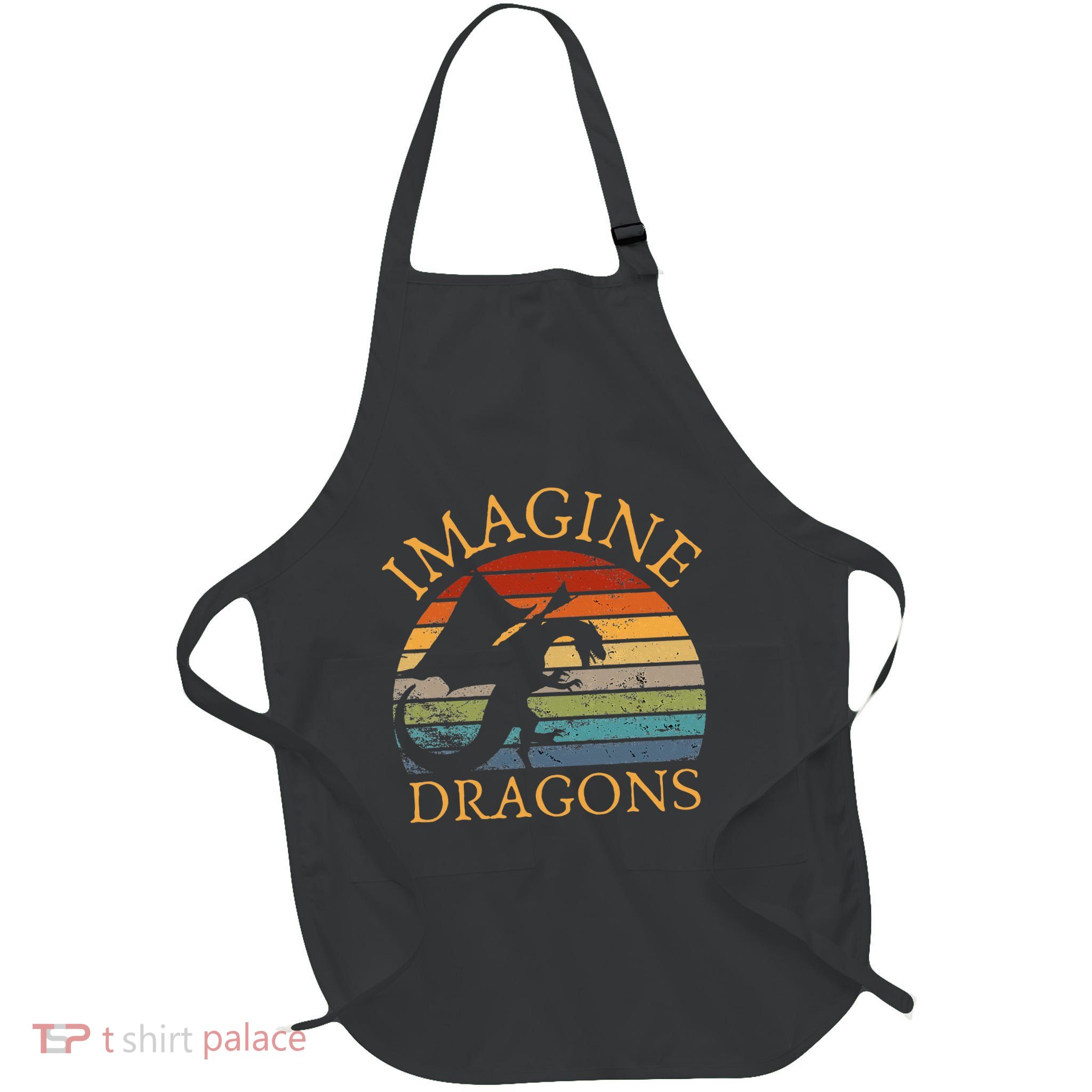 Imagine Magical And Mythical Fantasy Dragons Full-Length Apron With Pockets
