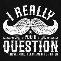 I Must Ask You A Question Funny Moustache Nerd Ladies PosiCharge Tri-Blend Wicking Tank