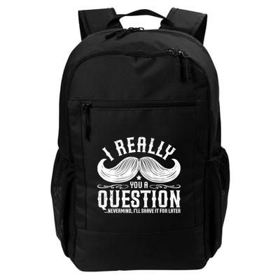 I Must Ask You A Question Funny Moustache Nerd Backpack