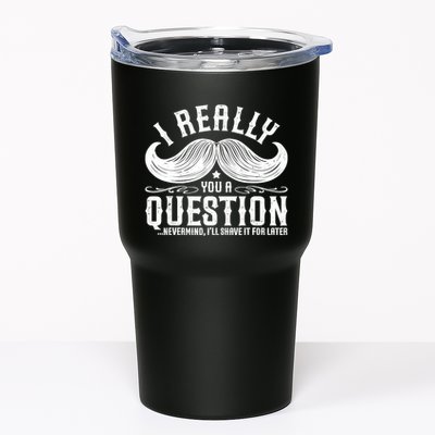 I Must Ask You A Question Funny Moustache Nerd Tumbler