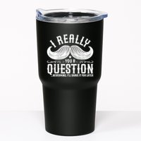 I Must Ask You A Question Funny Moustache Nerd Tumbler