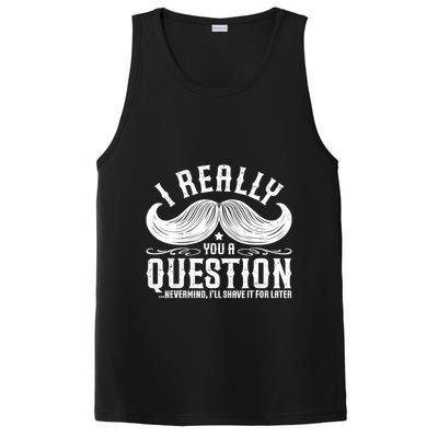 I Must Ask You A Question Funny Moustache Nerd PosiCharge Competitor Tank