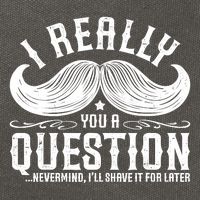I Must Ask You A Question Funny Moustache Nerd Cotton Canvas Backpack