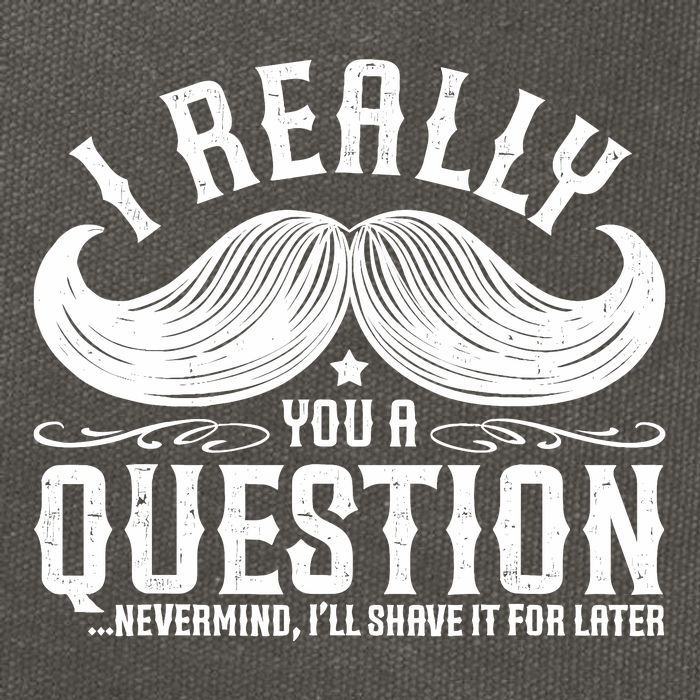 I Must Ask You A Question Funny Moustache Nerd Cotton Canvas Backpack