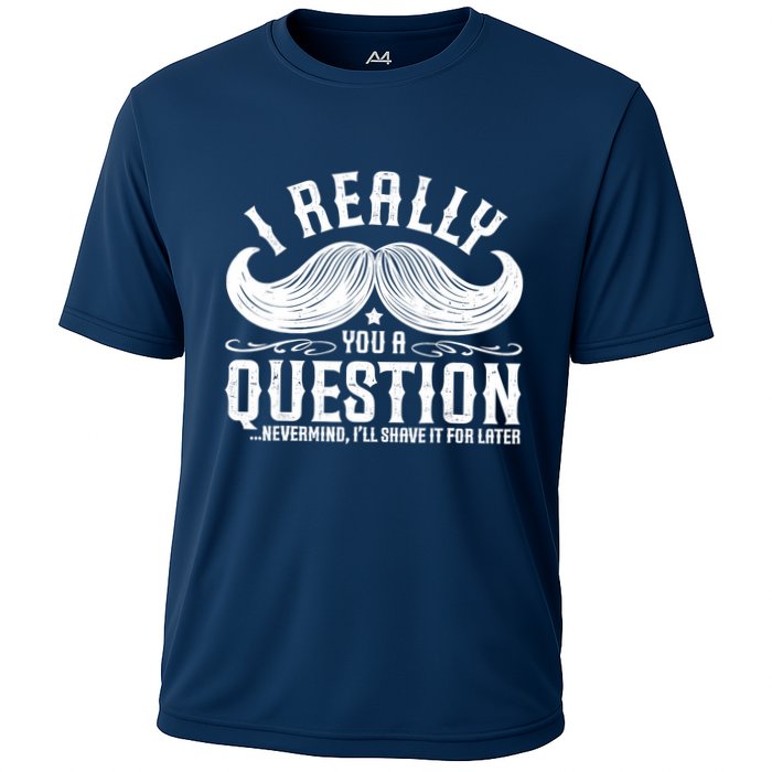 I Must Ask You A Question Funny Moustache Nerd Performance Shirt