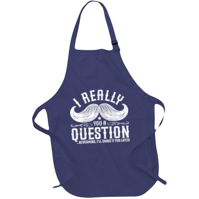I Must Ask You A Question Funny Moustache Nerd Apron