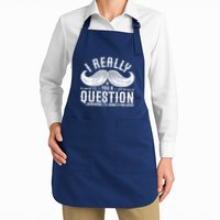 I Must Ask You A Question Funny Moustache Nerd Apron