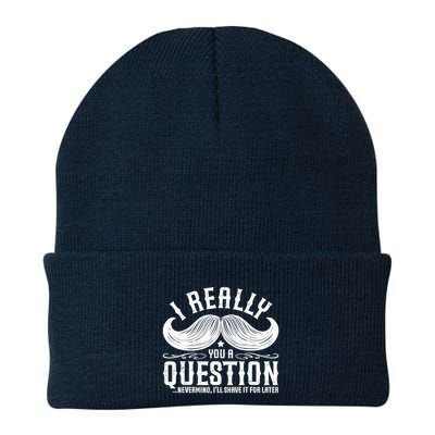 I Must Ask You A Question Funny Moustache Nerd Beanie