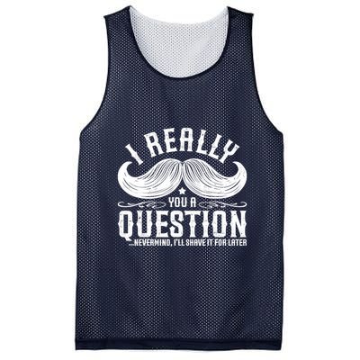 I Must Ask You A Question Funny Moustache Nerd Mesh Reversible Basketball Jersey Tank