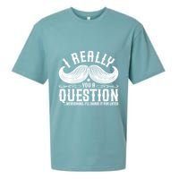 I Must Ask You A Question Funny Moustache Nerd Sueded Cloud Jersey T-Shirt
