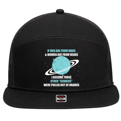 If Men Are From Mars And Women Are From Venus I Assume Those 7 Panel Mesh Trucker Snapback Hat