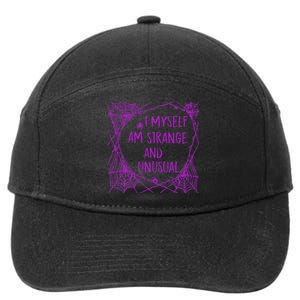 I Myself Am Strange And Unusual Halloween Spider Web 7-Panel Snapback Hat