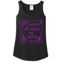 I Myself Am Strange And Unusual Halloween Spider Web Ladies Essential Tank