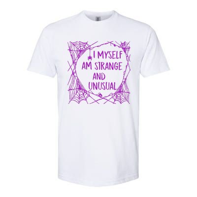 I Myself Am Strange And Unusual Halloween Spider Web Softstyle® CVC T-Shirt