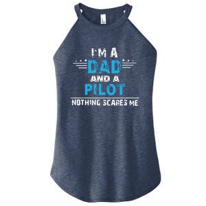 I M A Dad And A Pilot Airplane Aviation Pilot Dads Women's Perfect Tri Rocker Tank