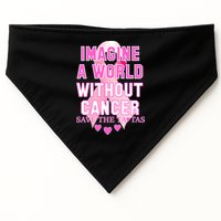 Imagine A World Without Cancer Save The Tatas USA-Made Doggie Bandana