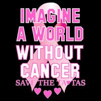 Imagine A World Without Cancer Save The Tatas USA-Made Doggie Bandana