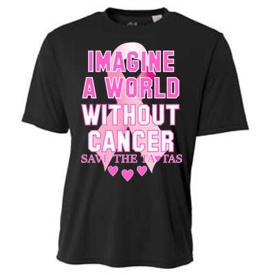 Imagine A World Without Cancer Save The Tatas Cooling Performance Crew T-Shirt