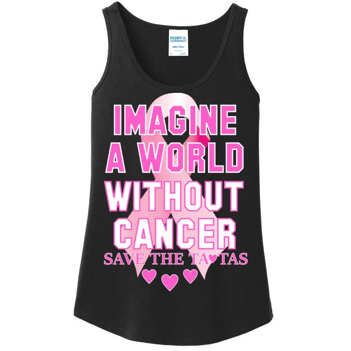 Imagine A World Without Cancer Save The Tatas Ladies Essential Tank