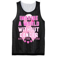 Imagine A World Without Cancer Save The Tatas Mesh Reversible Basketball Jersey Tank