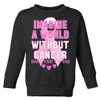 Imagine A World Without Cancer Save The Tatas Toddler Sweatshirt