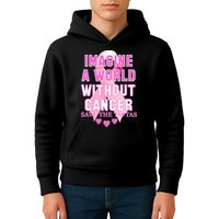 Imagine A World Without Cancer Save The Tatas Kids Hoodie