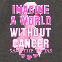 Imagine A World Without Cancer Save The Tatas Vector Backpack