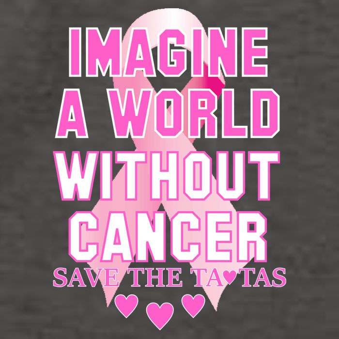 Imagine A World Without Cancer Save The Tatas Vector Backpack