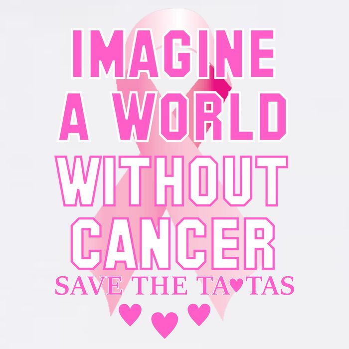 Imagine A World Without Cancer Save The Tatas Garment-Dyed Sweatshirt