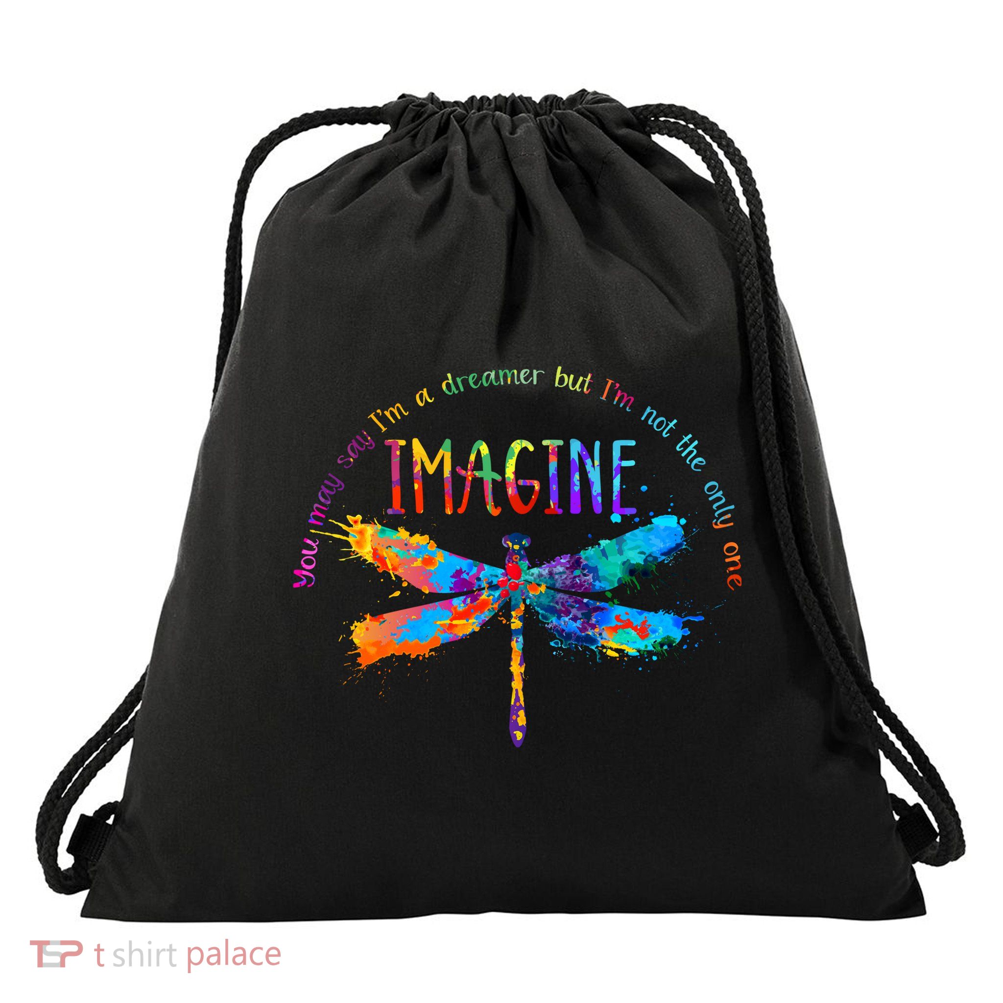 Imagine Dragonfly Dreamer Drawstring Bag