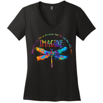 Imagine Dragonfly Dreamer Women's V-Neck T-Shirt