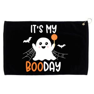 Its My Boo Day Cute Halloween Birthday Ghost Boy Girl Grommeted Golf Towel