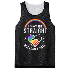 I May Be Straight But I Dont Hate Pride Mesh Reversible Basketball Jersey Tank