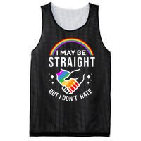 I May Be Straight But I Dont Hate Pride Mesh Reversible Basketball Jersey Tank