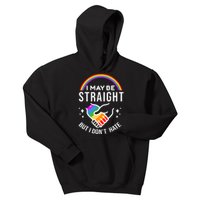 I May Be Straight But I Dont Hate Pride Kids Hoodie