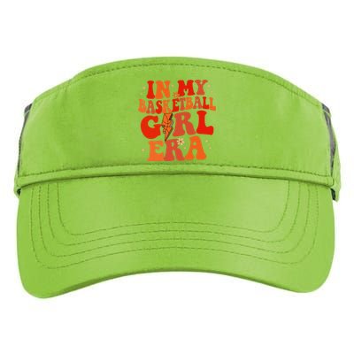 In My Basketball Girl Era Retro Groovy Basketball Girl Adult Drive Performance Visor