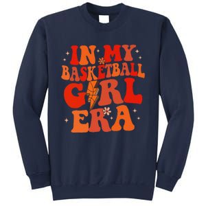 In My Basketball Girl Era Retro Groovy Basketball Girl Sweatshirt