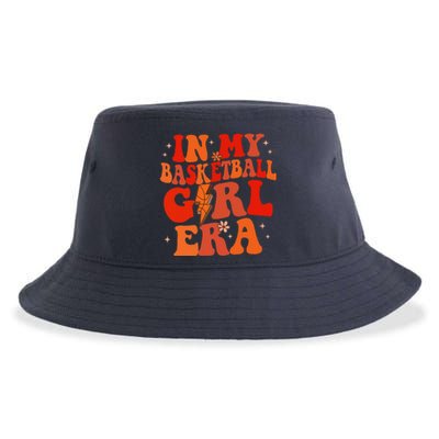 In My Basketball Girl Era Retro Groovy Basketball Girl Sustainable Bucket Hat