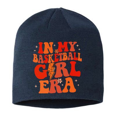 In My Basketball Girl Era Retro Groovy Basketball Girl Sustainable Beanie