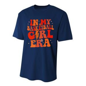 In My Basketball Girl Era Retro Groovy Basketball Girl Performance Sprint T-Shirt