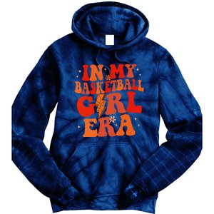 In My Basketball Girl Era Retro Groovy Basketball Girl Tie Dye Hoodie