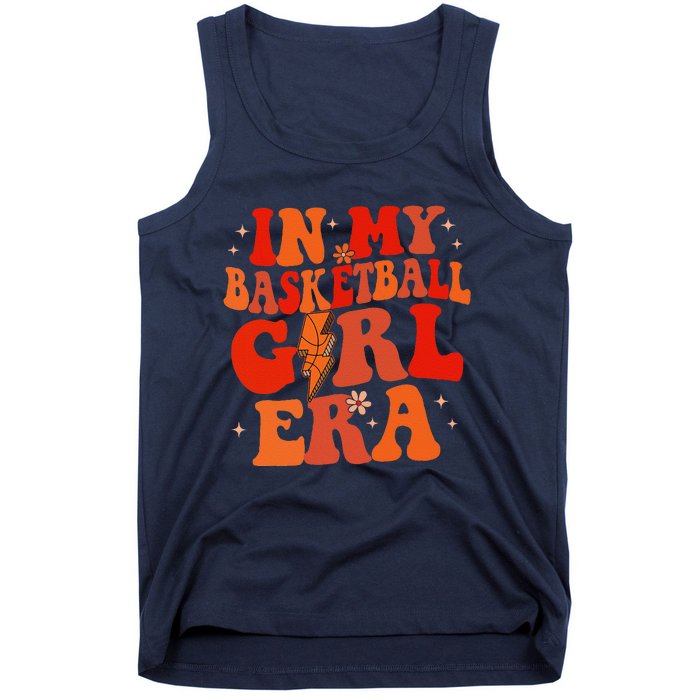 In My Basketball Girl Era Retro Groovy Basketball Girl Tank Top