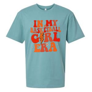 In My Basketball Girl Era Retro Groovy Basketball Girl Sueded Cloud Jersey T-Shirt